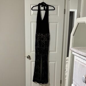 Y2K Style White House Black Market Lace Women's Halter Jumper